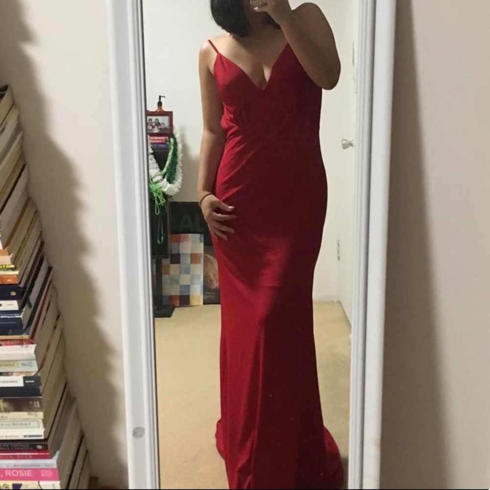 Red gown